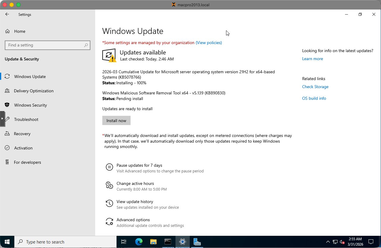 Windows Update toont You&rsquo;re up to date — eerste ronde klaar