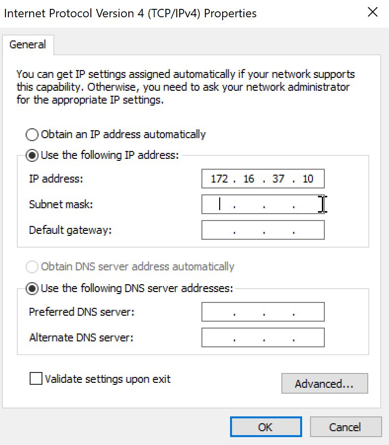 IPv4 Properties — statisch IP instellen